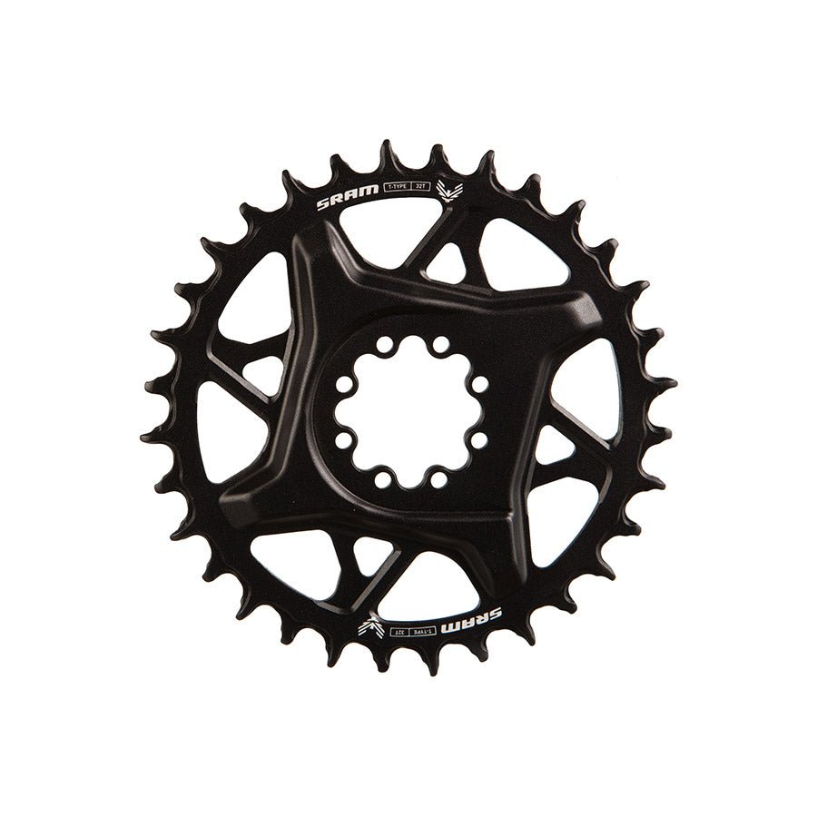 Chainrings SRAM SRAM S1000 Eagle T-Type Direct Mount Chainring - 32t 12-Speed 8-Bolt Direct Mount 3mm Offset Aluminum BLK Black