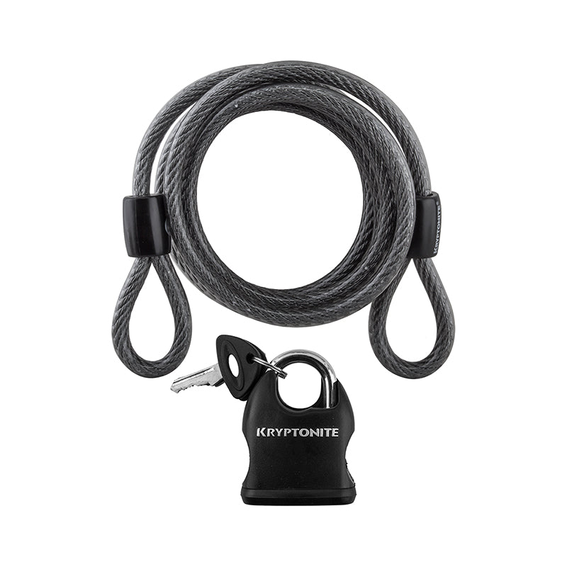 Cable Locks Kryptonite Kryptonite KryptoFlex Cable Lock with Key: 6 x 8mm Dark Slate Gray