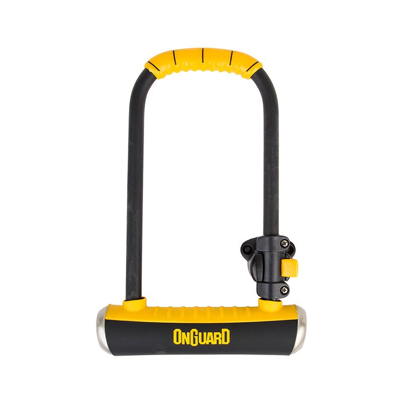 U-Lock OnGuard OnGuard PitBull Series U-Lock - 4.5 x 9" Keyed Black/Yellow Includes bracket Goldenrod