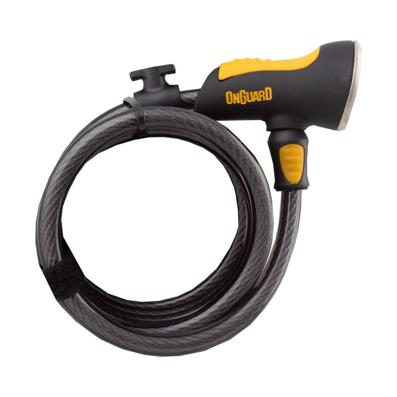 Cable Locks OnGuard OnGuard Doberman Cable Lock with Key: 6 x 10mm Gray/Black/Yellow Dark Slate Gray