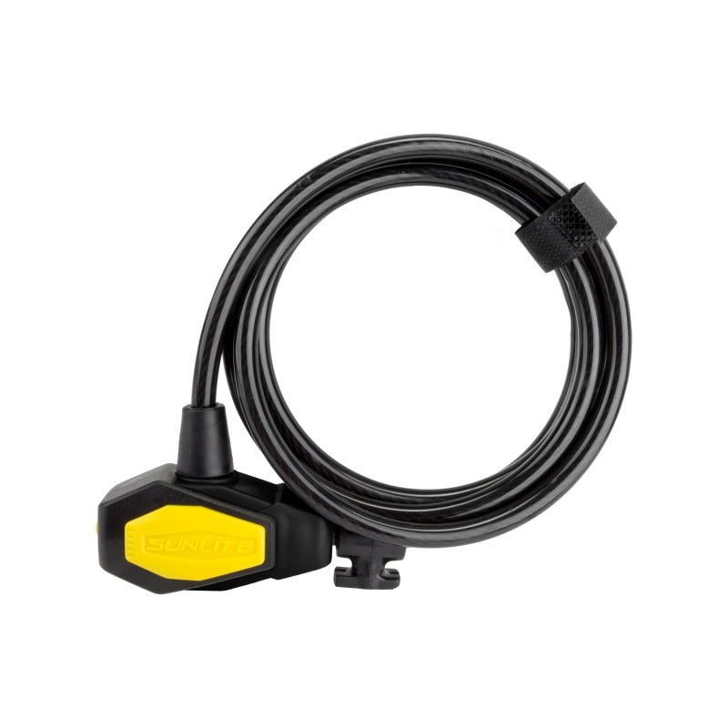 Locks Sunlite Sunlite Defender D3 Key/Cable Lock 8mm 6`/183cm Key Blk Included Dark Slate Gray