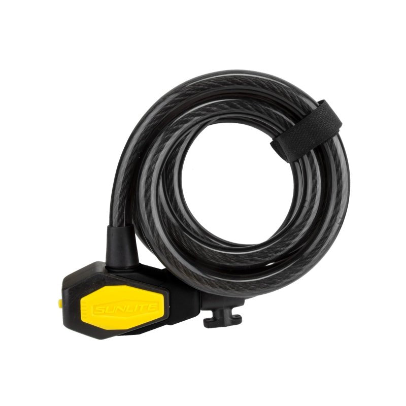 Locks Sunlite Sunlite Defender D3 Key/Cable Lock 12mm 6`/183cm Key Blk Included Dark Slate Gray