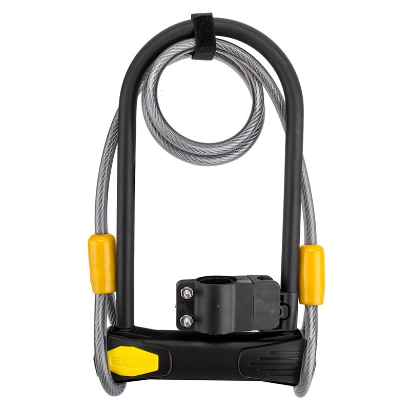 Locks Sunlite Sunlite Defender U Std + Cable 14mm 4.5x9`/11.43x22.86cm Key Blk Included Dark Slate Gray