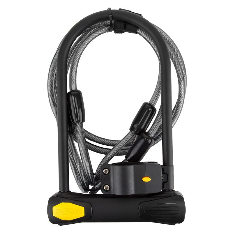 Locks Sunlite Sunlite Power Shield U ATB w/Cable 12mm 5x9`/12.7x22.86cm Key Blk Included Dark Slate Gray