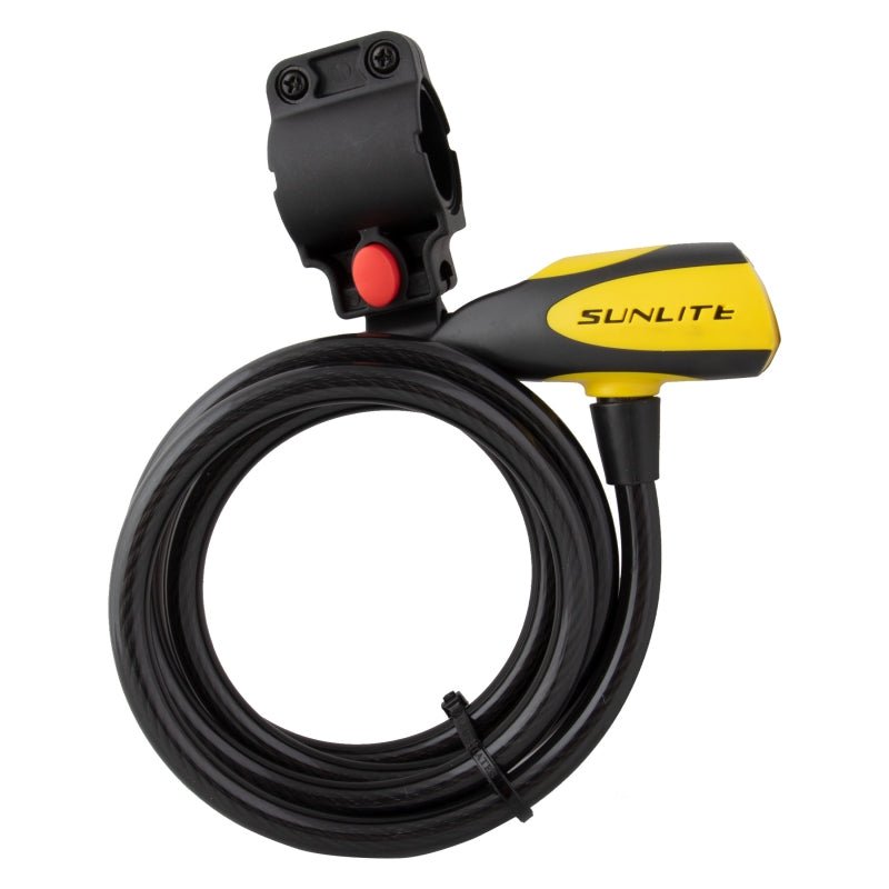 Locks Sunlite Sunlite Defender D1 Key Lock 10mm 6`/183cm Key Blk/Yel Included Dark Slate Gray
