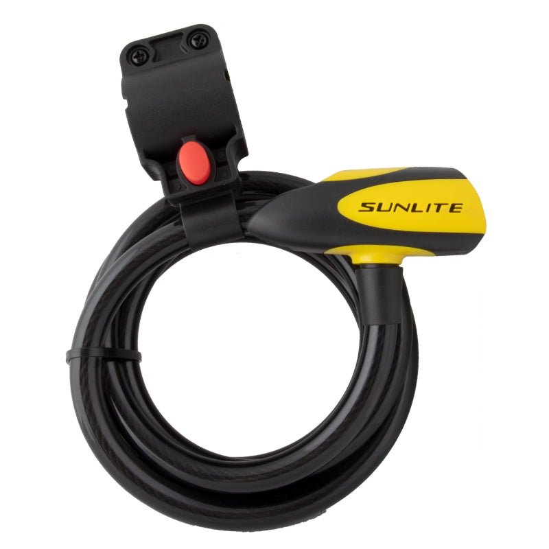 Locks Sunlite Sunlite Defender D1 Key Lock 12mm 6`/183cm Key Blk/Yel Included Dark Slate Gray