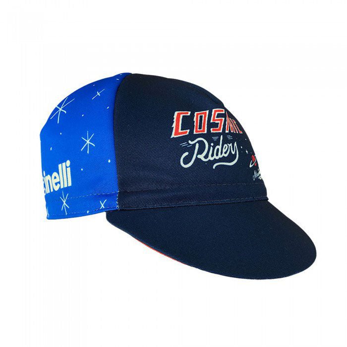 Hats and Caps Cinelli Cinelli Cycling Cap Mora Art Cosmic Riders Blue Midnight Blue