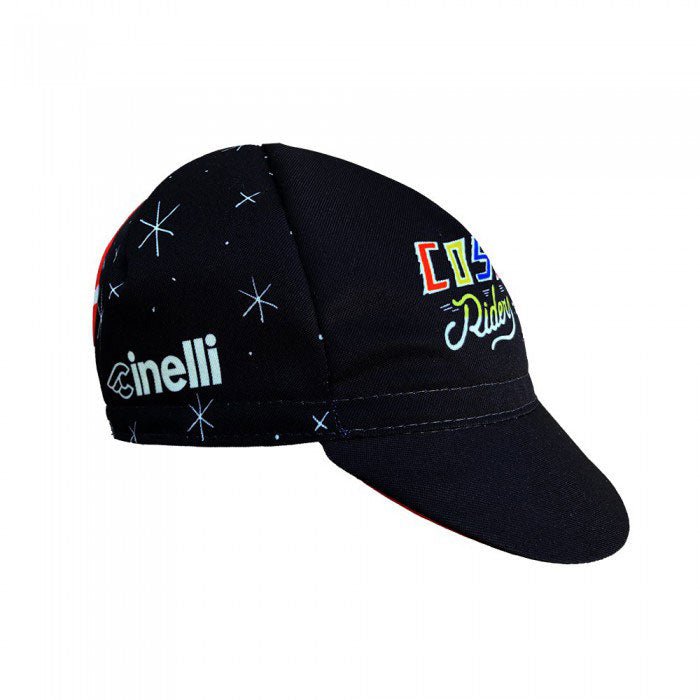 Hats and Caps Cinelli Cinelli Cycling Cap Mora Art Cosmic Riders Black Black