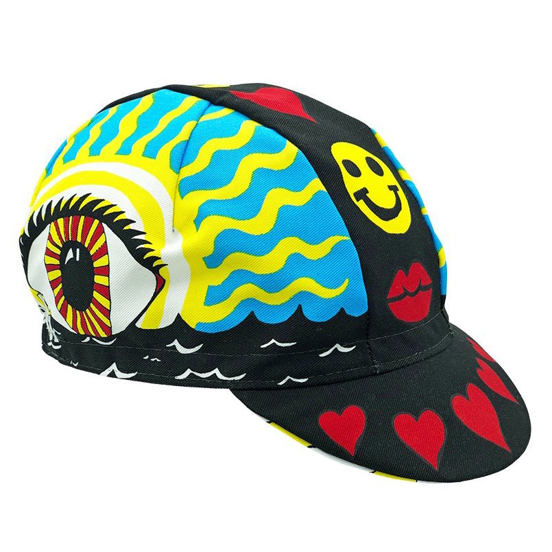 Hats and Caps Cinelli Cinelli Cycling Cap Ana Benaroya Art Eye Of The Storm Dark Slate Gray