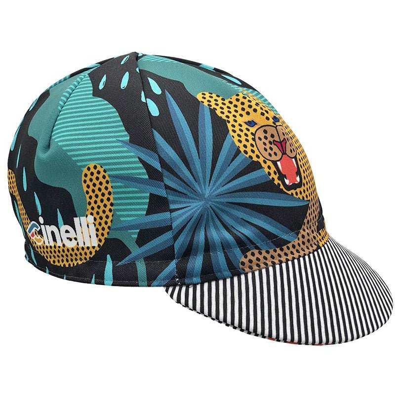 Hats and Caps Cinelli Cinelli Cycling Cap Ziruffo Art Sharp Teeth Black/Blue Dark Slate Gray