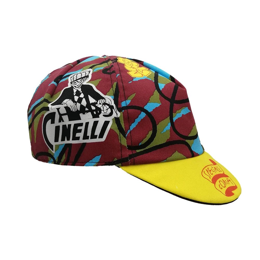 Hats and Caps Cinelli Cinelli Cycling Cap Braulio Art Speciale Corsa Dark Slate Gray