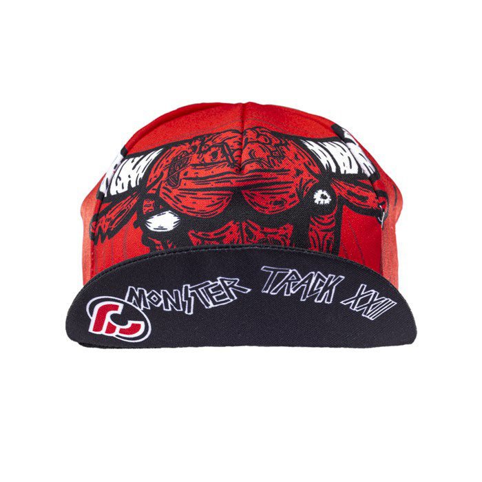Hats and Caps Cinelli Cinelli Cycling Cap Monster Track 2022 Red Pale Violet Red