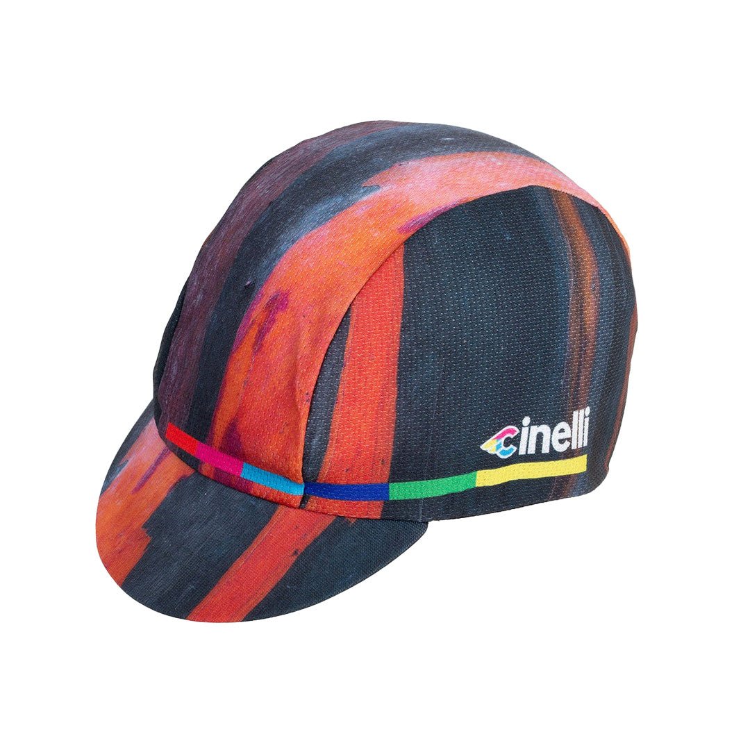 Hats and Caps Cinelli Cinelli Cycling Cap Zydeco Eucalyptus Salmon