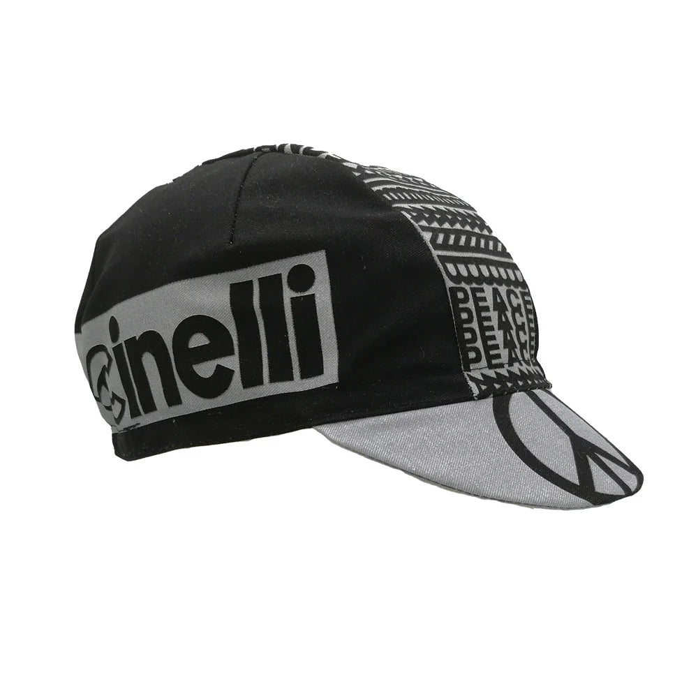 Hats and Caps Cinelli Cinelli Cycling Cap Peace Black Black
