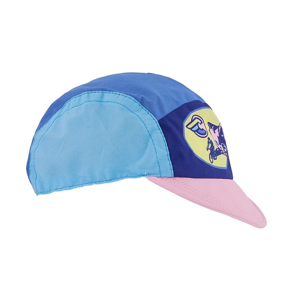Hats and Caps Cinelli Cinelli Cycling Cap Explorer Shana Sadeghi Ray Kitten Blue Cornflower Blue