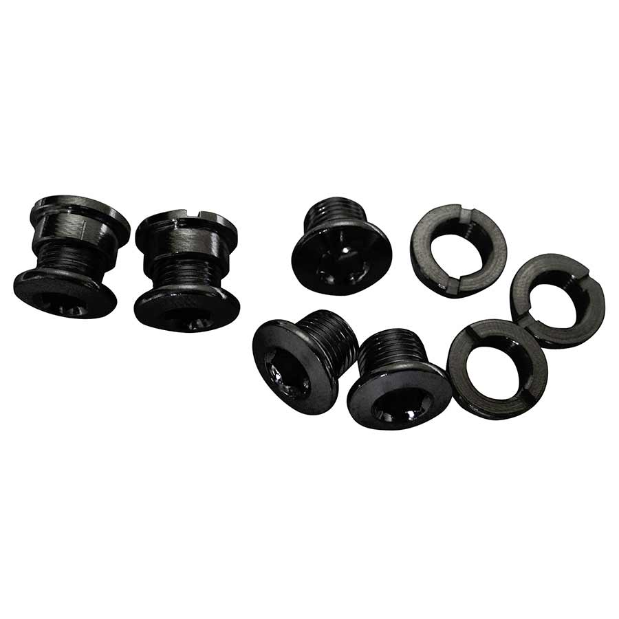 Nuts & Bolts SRAM SRAM 5/6 Dual-Hex Chainring Bolt Set 12pc Steel Black Black