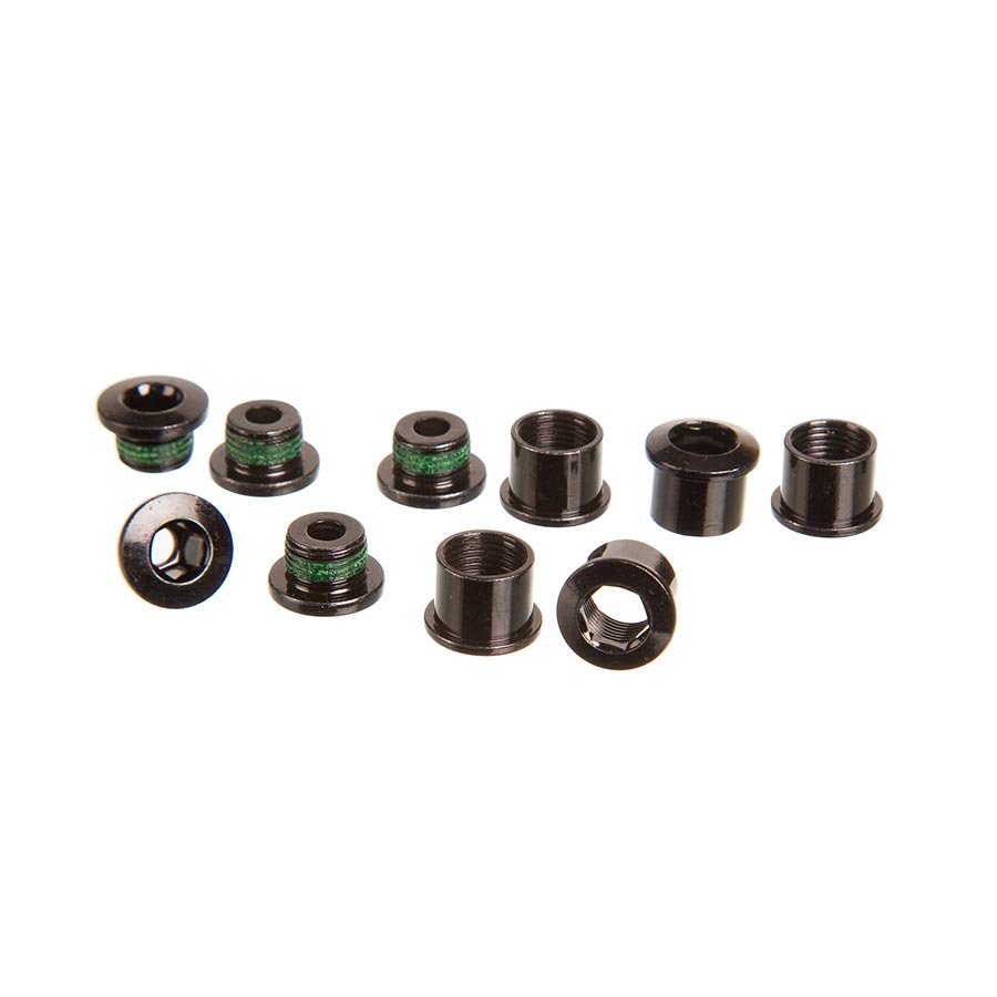 Chainring Bolts and Hardware SRAM SRAM Road Double Chainring Aluminum Boltset 10 pieces BLK also fits SRAM Omnium Cranks Dark Slate Gray