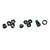 Chainring Bolts and Hardware SRAM SRAM Red 22 Chainring Bolt Set Fits Force 22 Rival 22~ 5 bolts 4 nuts 1 spacer Dark Slate Gray