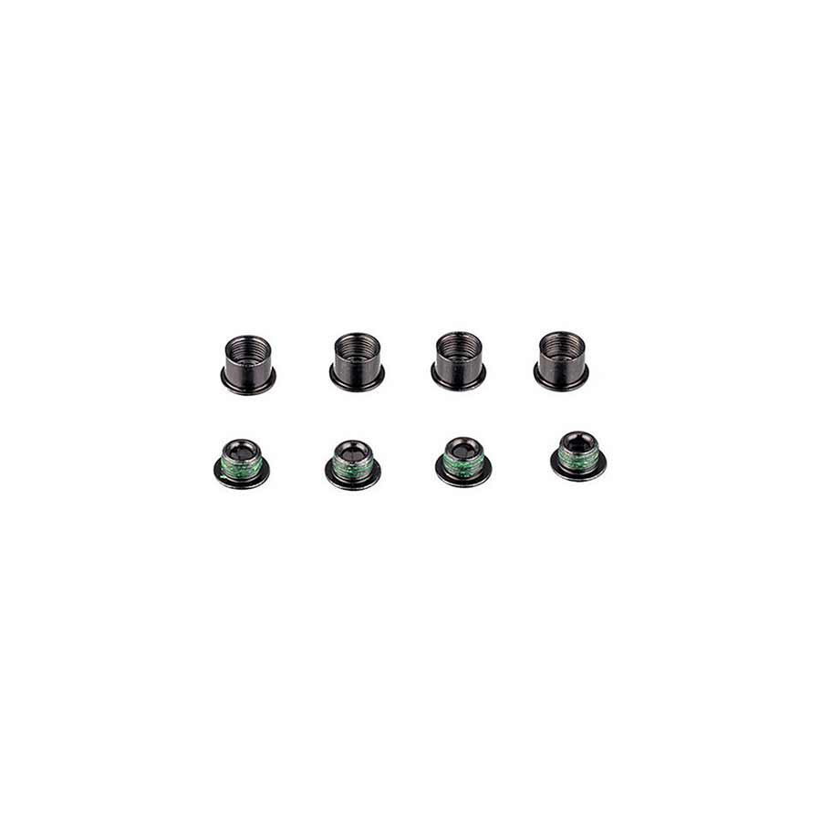 Nuts & Bolts SRAM SRAM 5/6 Dual-Hex Chainring Bolt Set 8pc Steel Black Dark Slate Gray