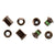 Chainring Bolts and Hardware SRAM SRAM 4 Bolt Bashguard Chainring Bolts Chainring Hardware Black Kit Dark Slate Gray
