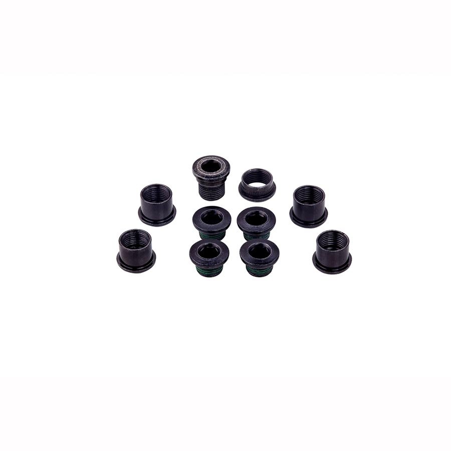 Chainring Bolts and Hardware SRAM SRAM 5-Arm Hidden Bolt Road Crank Chain Ring Bolt Kit 1x Crankset Steel BLK Dark Slate Gray