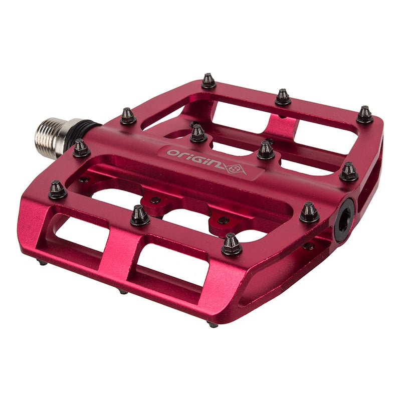Pedals Origin8 Origin8 Rascal Platform 9/16` 2 Sealed and 1 DU Sleeve Red Alloy 98x92x14mm Brown