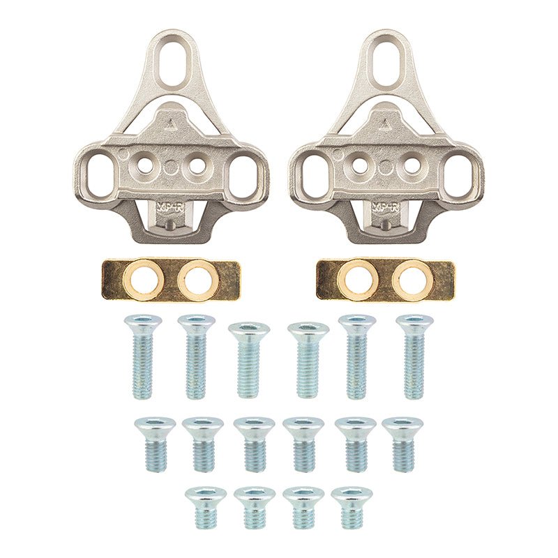 Pedals Sunlite Sunlite 3-Bolt Road Shoe to SPD Pedal Cleats  Silver SPD Cleat adapters only Alloy Light Gray
