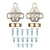 Pedals Sunlite Sunlite 3-Bolt Road Shoe to SPD Pedal Cleats  Silver SPD Cleat adapters only Alloy Light Gray
