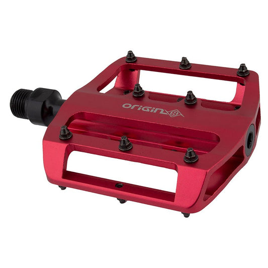 Pedals Origin8 Origin8 Rascal XS Platform 9/16` 2 Sealed and 1 DU Sleeve Red Alloy 80x85x16mm Brown
