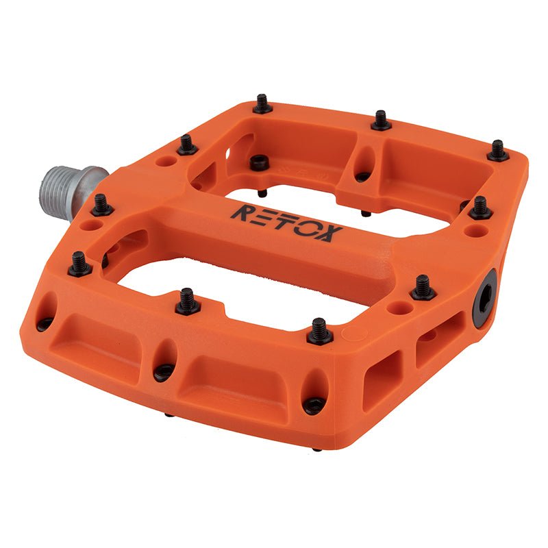 Pedals Origin8 Origin8 Retox Platform 9/16` 1 Sealed and 1 Sleeve Orange Composite 113x105x18mm Chocolate