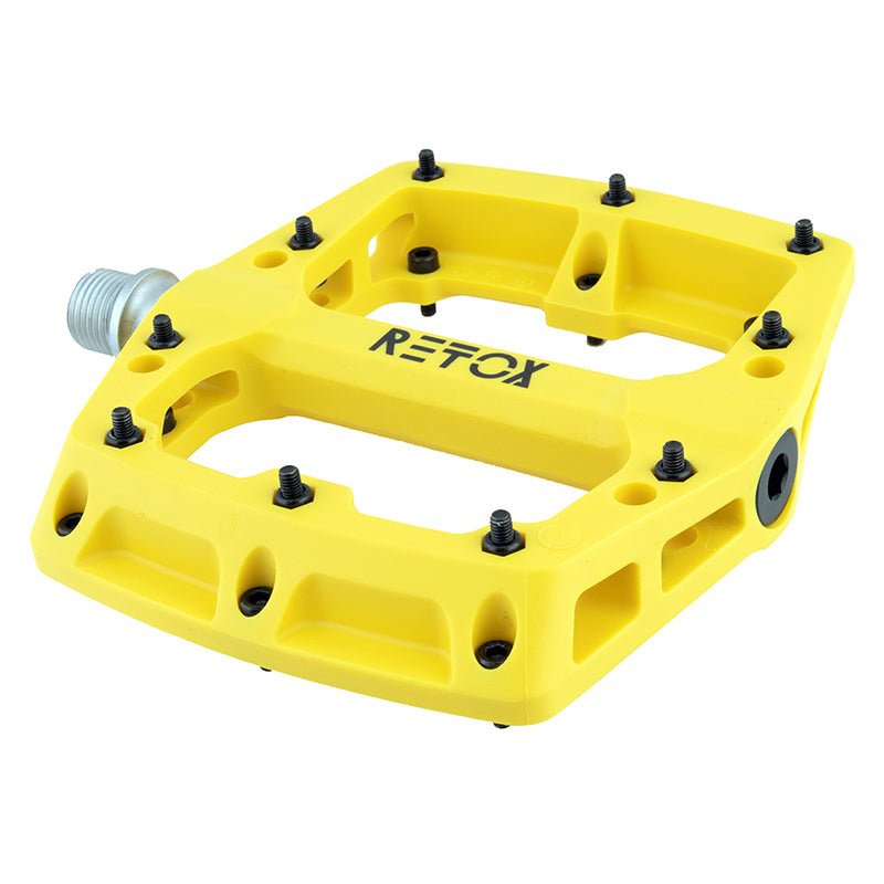 Pedals Origin8 Origin8 Retox Platform 9/16` 1 Sealed and 1 Sleeve Yellow Composite 113x105x18mm Sandy Brown