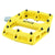 Pedals Origin8 Origin8 Retox Platform 9/16` 1 Sealed and 1 Sleeve Yellow Composite 113x105x18mm Sandy Brown