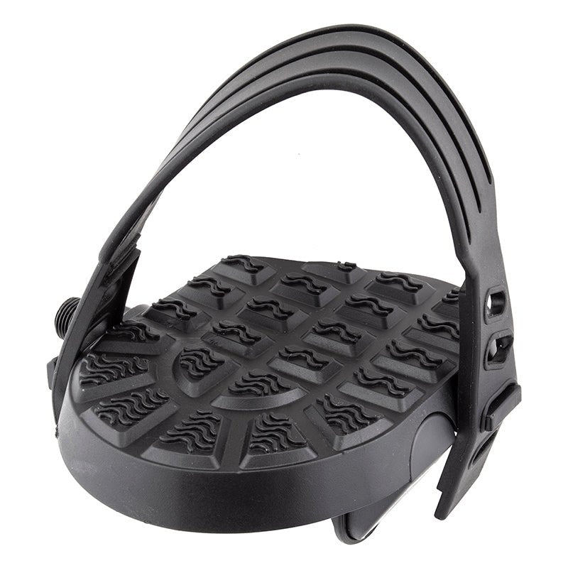 Pedals Sunlite Sunlite Flat Form I Exerciser Pedals 1/2` Loose Ball Black Toe Straps Dark Slate Gray