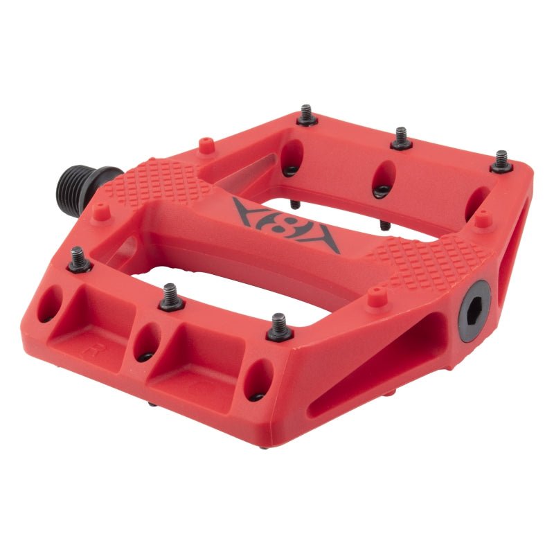 Pedals Origin8 Origin8 Strapd Platform 9/16` 1 Sealed and 1 Sleeve Red Composite 113x114x20mm Maroon