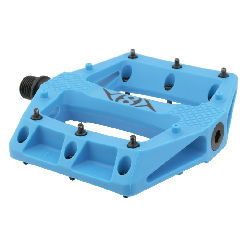 Pedals Origin8 Origin8 Strapd Platform 9/16` 1 Sealed and 1 Sleeve Blue Composite 113x114x20mm Cornflower Blue