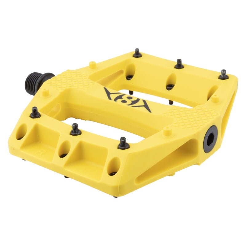 Pedals Origin8 Origin8 Strapd Platform 9/16` 1 Sealed and 1 Sleeve Yellow Composite 113x114x20mm Light Goldenrod