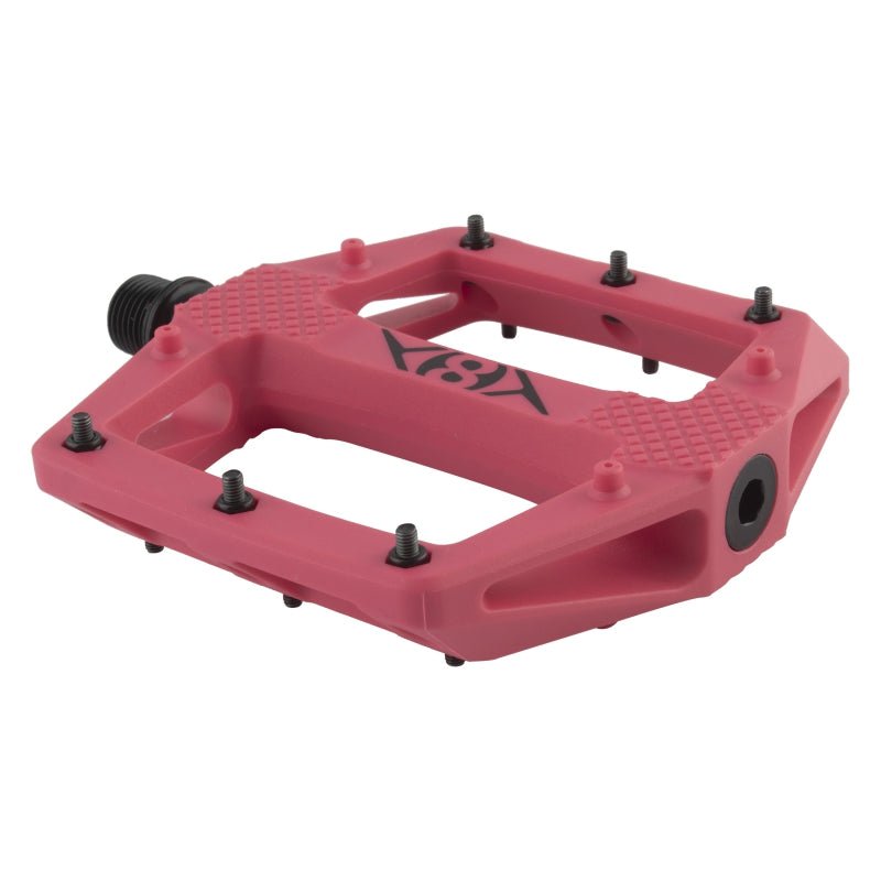 Pedals Origin8 Origin8 Strapd Platform 9/16` 1 Sealed and 1 Sleeve Pink Composite 113x114x20mm Maroon