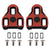Exustar Look Keo Compatible Road Cleats  Red/Black Look Keo 7° Float