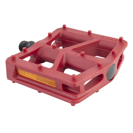 Black ops T-Bar Pedals 9/16` Loose Ball Red Composite 95x96x20mm