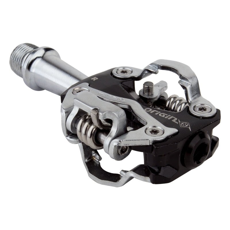 Pedals Origin8 Origin8 Mountain Double Clipless 9/16` 2 Sleeve Gloss Black SPD Dark Slate Gray