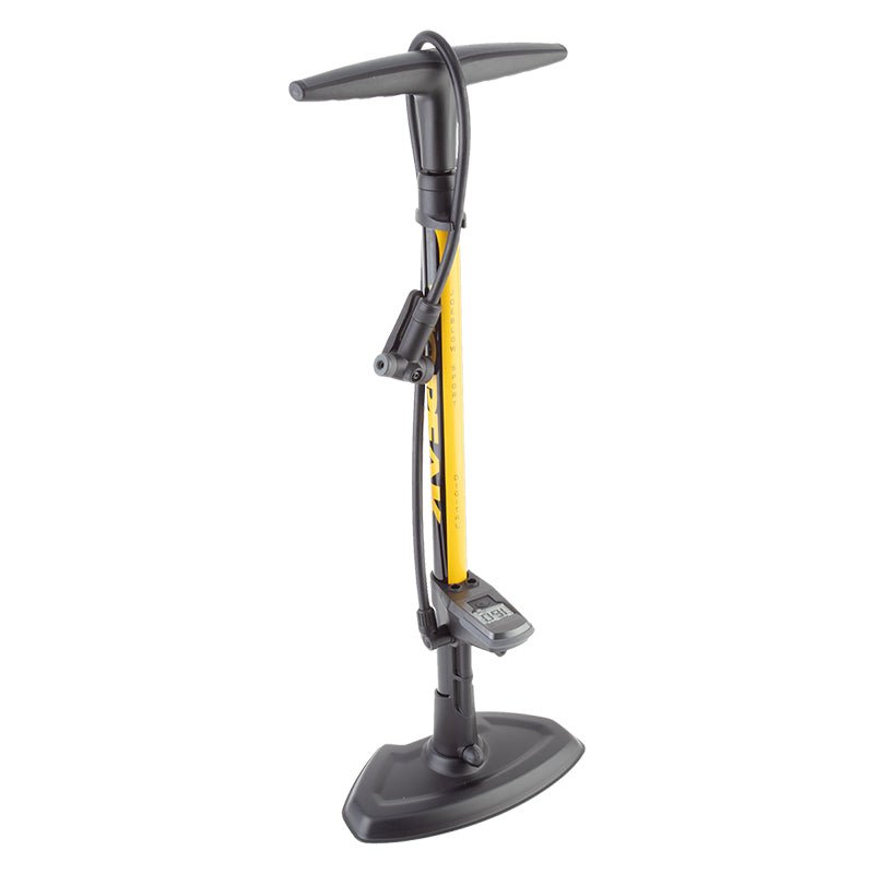 Floor Pumps Topeak Topeak JoeBlow Sport Digital Floor Pump - 160psi / 11bar Digital Gauge TwinHead DX5 BLK/YLW Dim Gray
