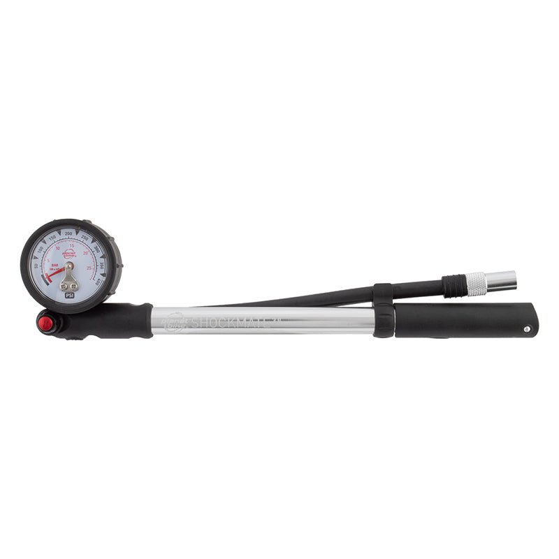 Shocks Pumps Planet Bike Planet Bike Shockmate 3.0 Hgh/Low Pressure Suspension Pump Gray