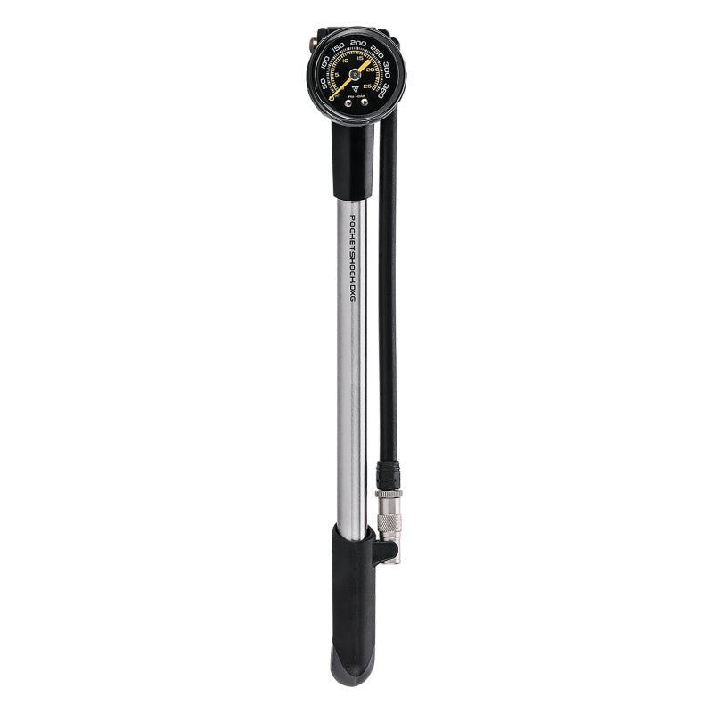 Shocks Pumps Topeak Topeak Pocketshock DXG XL Pump - Silver/Black Gray