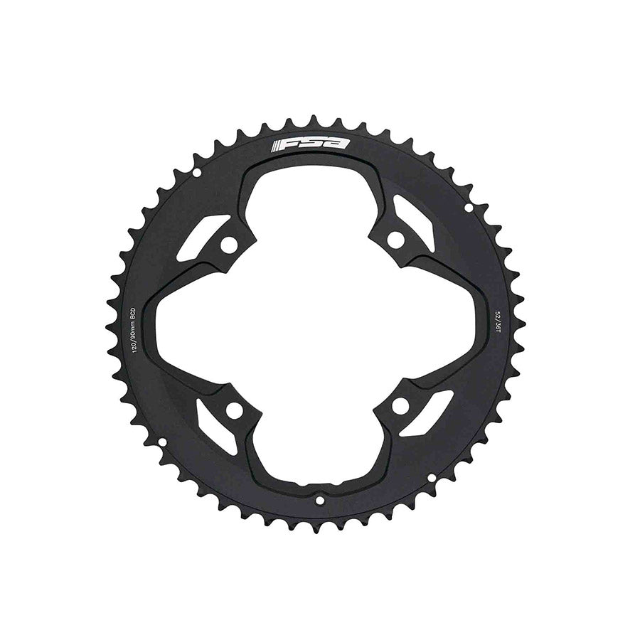 Full Speed Ahead Omega/Vero Pro Road Double Chainring - 50t 120 BCD Aluminum N-11 BLK