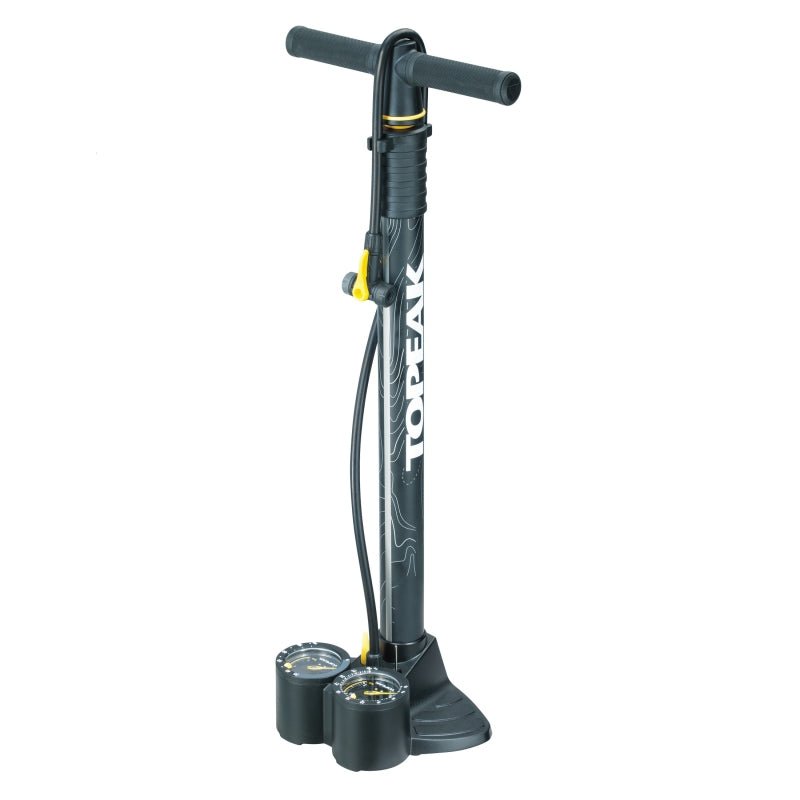 Floor Pumps Topeak Topeak JoeBlow Dualie Floor Pump Dark Slate Gray