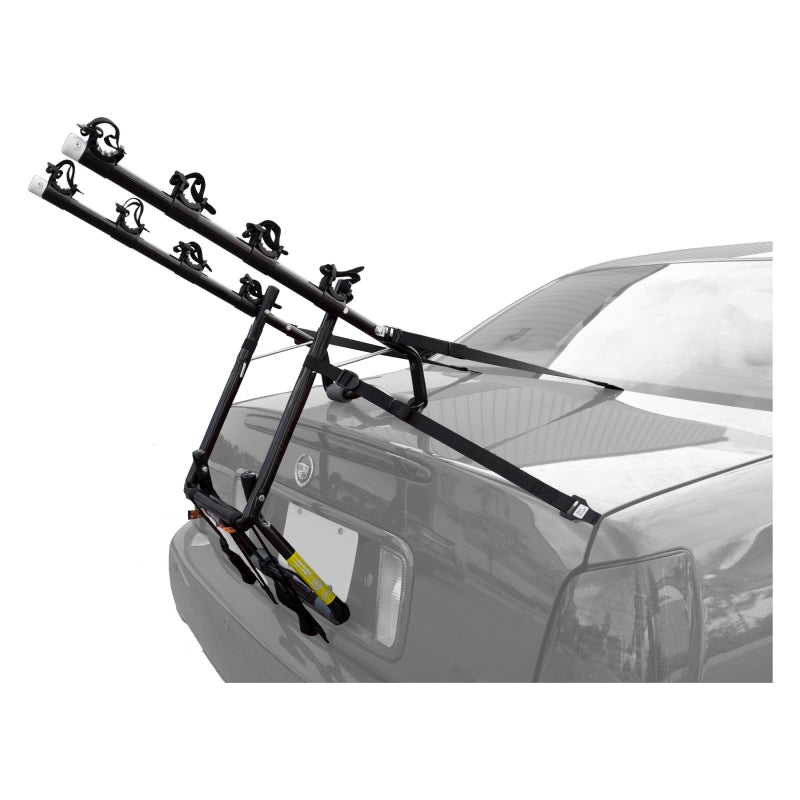 Auto Racks Sunlite Sunlite TB-440 4-Bike Trunk Rack 4 Bike Trunk Black 140lbs Light Slate Gray