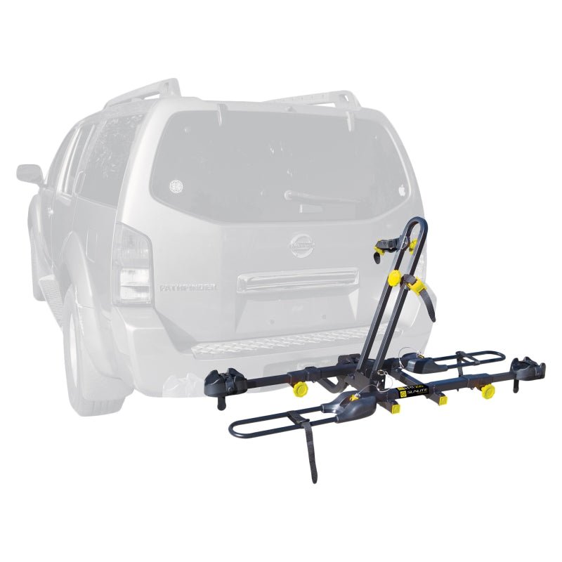 Auto Racks Sunlite Sunlite HRT-250 1.25-2in Receiver Tray Rack 2 bike 1-1/4 or 2` Black 70lbs Light Gray