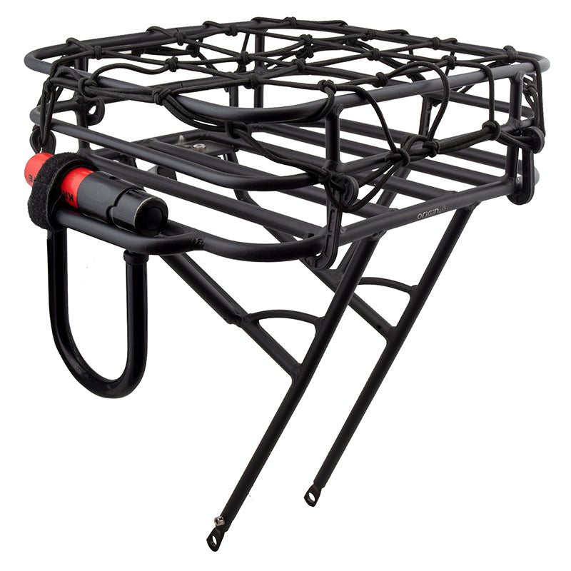 Origin8 Rush Messenger Front Basket Rack Front Axle Mount Black 26`/27.5`/29`/700c