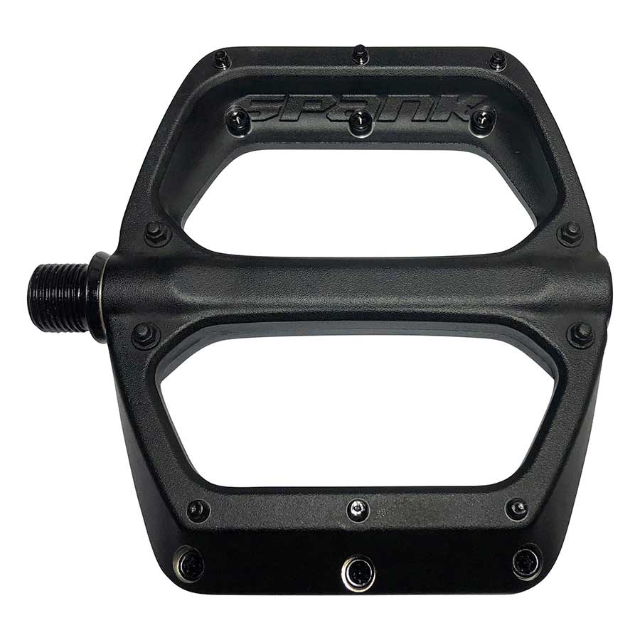 Pedals Spank Spank SPOON DC Platform Pedals Body: Aluminum Spindle: Cr-Mo 9/16 Black Pair Dark Slate Gray