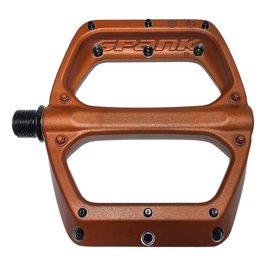Pedals Spank Spank Spoon DC Pedals - Platform Aluminum 9/16" Orange Saddle Brown